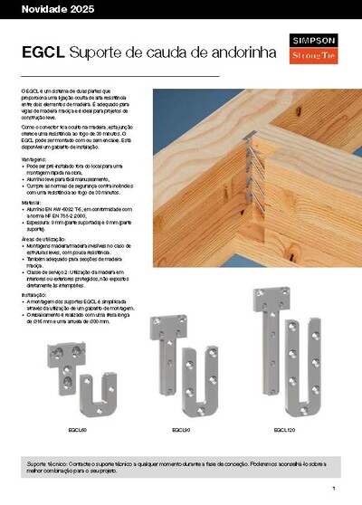 EGCL Soporte de cola de milano